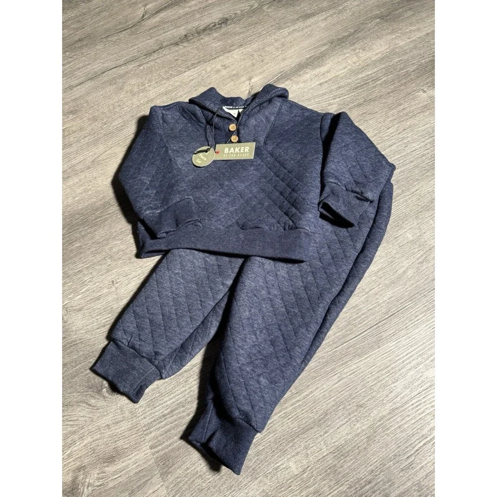 BAKER by TED BAKER‎ Boy Blue Sweatshirt Sweatpants  2 Piece Set Outfit 24 MO NWT